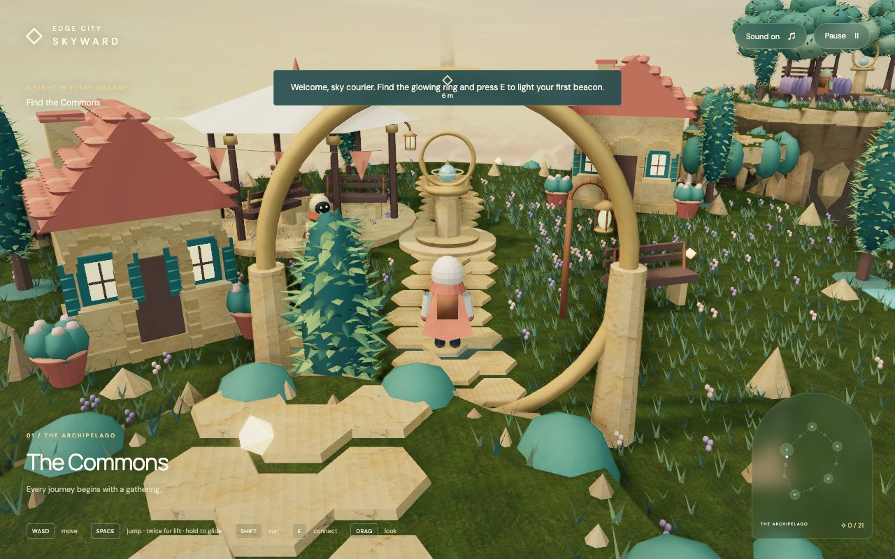 Actual game view of Original islands